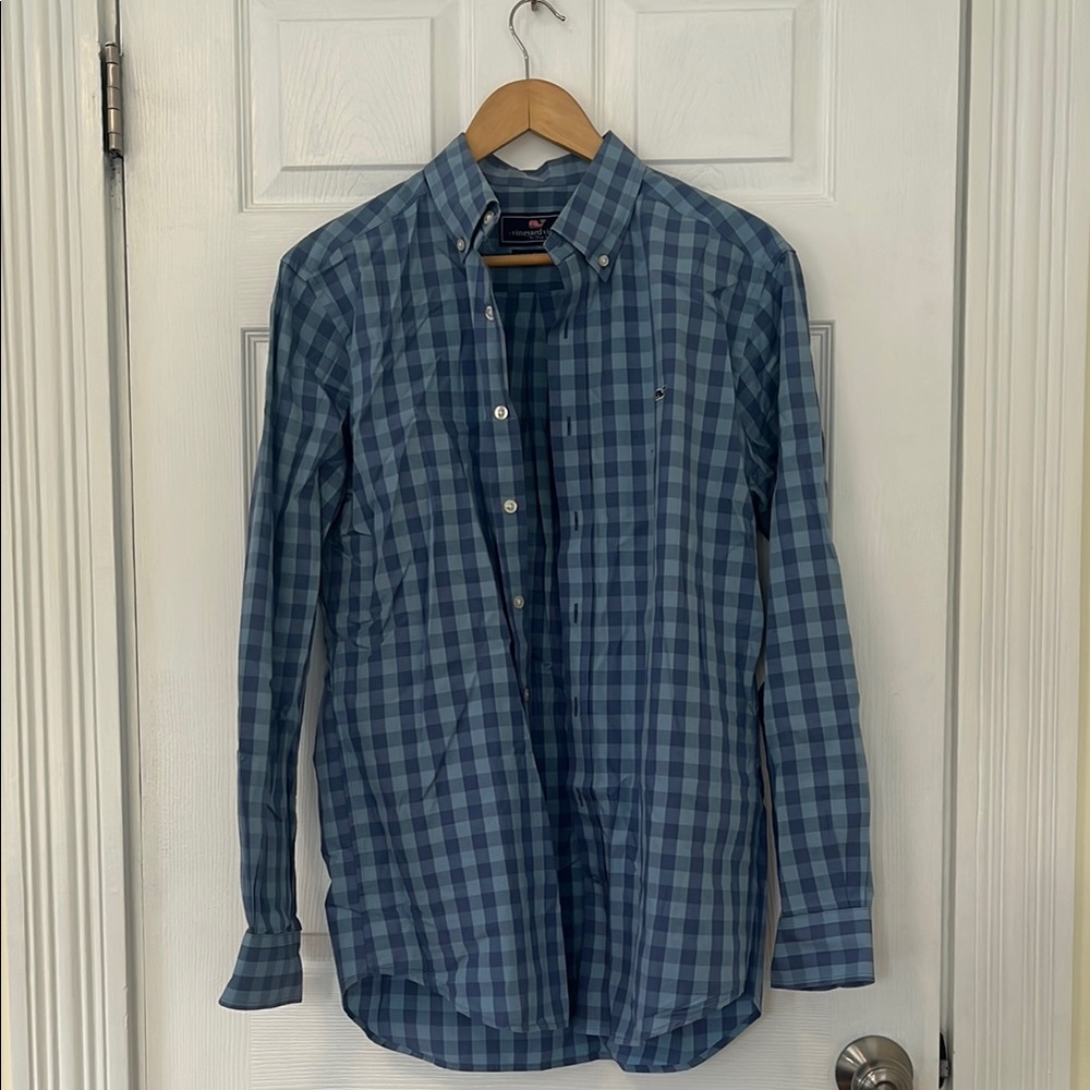 Men's Vineyard Vines Blue Checkered Shirt